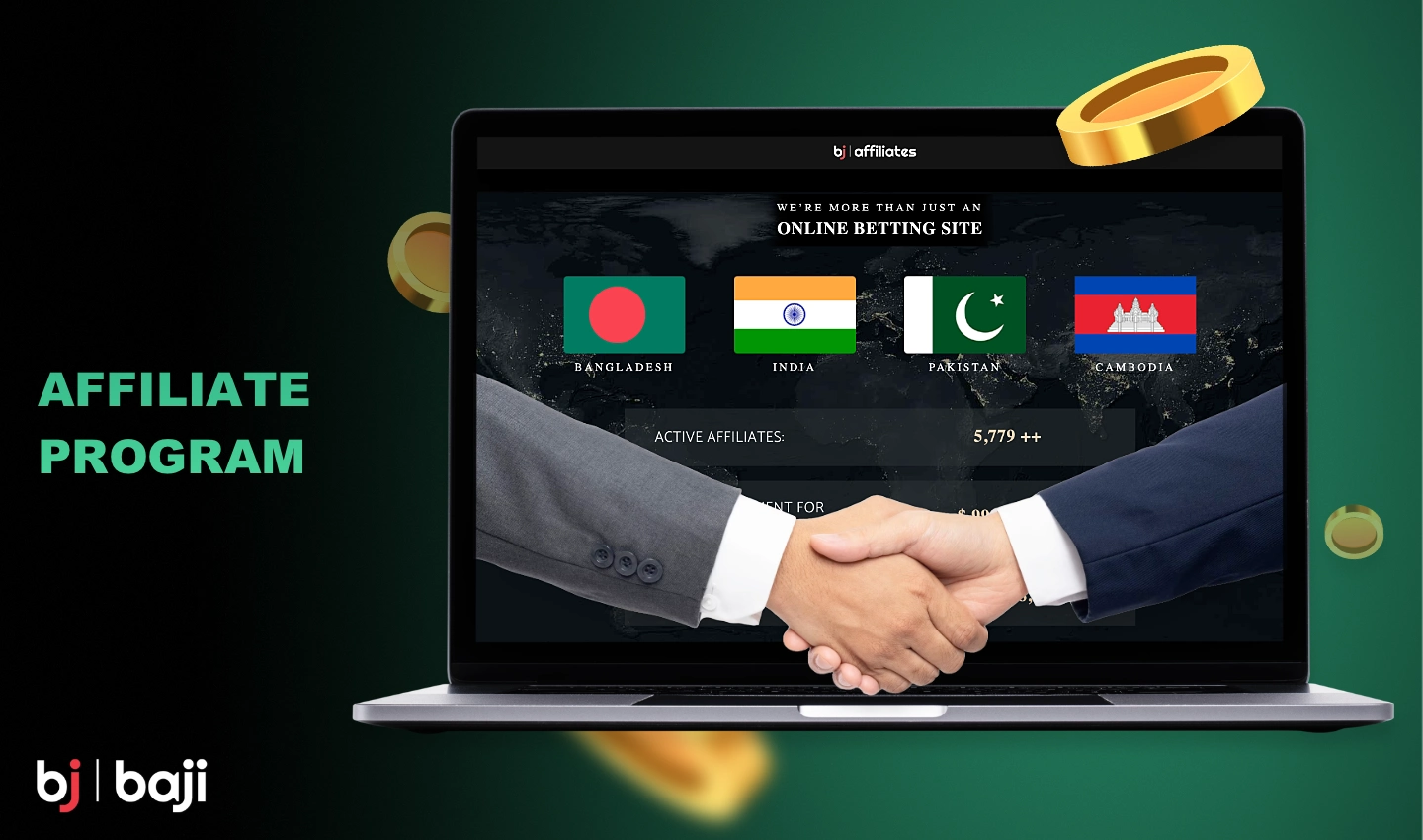 Baji affiliate program allows you to earn good money just by inviting new customers