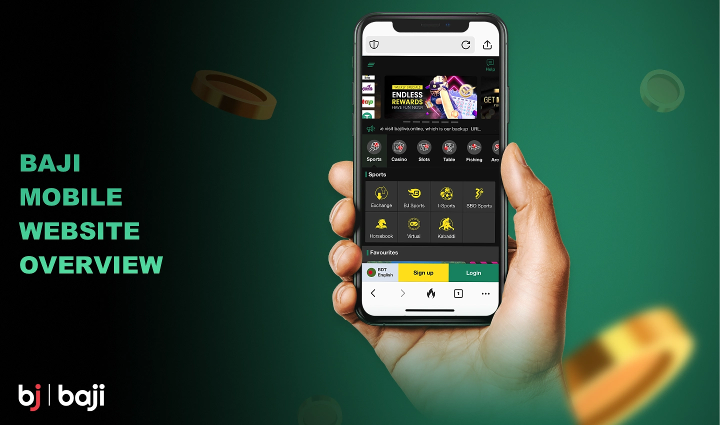 Baji এর মোবাইল সংস্করণটি সেই সমস্ত ব্যবহারকারীদের জন্য দুর্দান্ত যারা যে কোনও কারণে অ্যাপটি ইনস্টল করতে পারেন না বা চান না