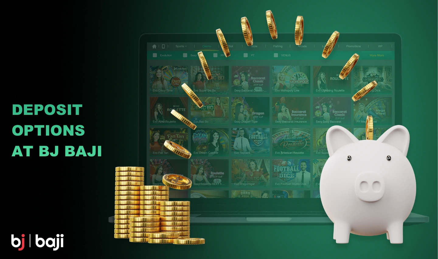 At Baji, users have a variety of deposit options available to them, including cryptocurrencies